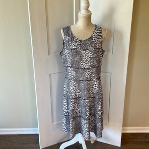 Perceptions New York Dress Unique Dots and tiered design